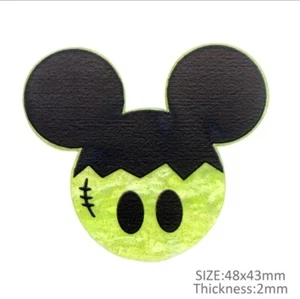 5 pc Frankenstein Mickey Green Planar Resin Flatback Halloween 1242203 GLITTER - Picture 1 of 1