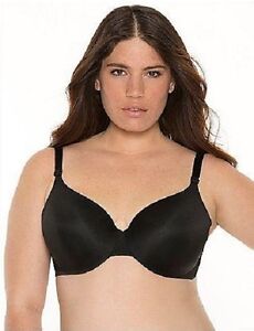 Lane Bryant Cacique Back Smoother Full Coverage Bra Molded Black Size 46DDD A720