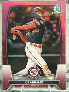 CJ Abrams /299 - Fuchsia Refractor 2023 Bowman Chrome #74 - Washington Nationals - Bild 1 von 2