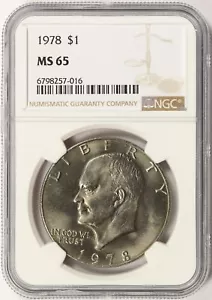 Dólar Eisenhower 1978 Ike $1 NGC como nuevo 65 - Imagen 1 de 4