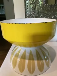 COPCO MICHAEL LAX DESIGN SWITZERLAND 12" YELLOW ENAMEL BOWL - Picture 1 of 7
