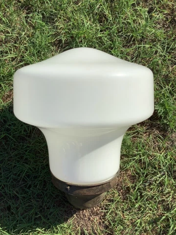 Antique Vintage Large School House schoolhouse Milk Glass Light Fixture Cover