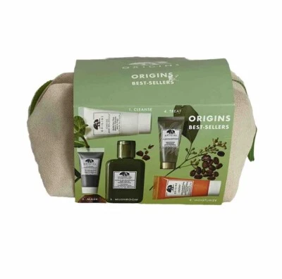 NEW Origins 6-Pc Best Sellers Skin Set GinZing Mega-Mushroom Cleanser Mask - Image 1 of 4