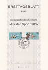 1983 Niemcy karta ETB/FDC Znaczki charytatywne - dla sportu