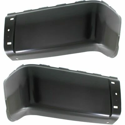 New Rear Black Bumper End Cap Set For 2007-2013 Chevrolet Silverado Sierra - Image 1 of 4