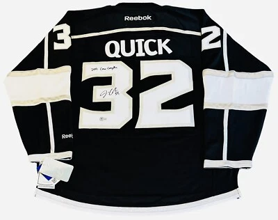 Jonathan Quick Signed Los Angeles Kings Reebok Jersey 2012 Conn Smythe + BAS COA - Image 1 of 4