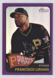 2014 Topps Heritage Chrome Purple Refractor Francisco Liriano #THC-73