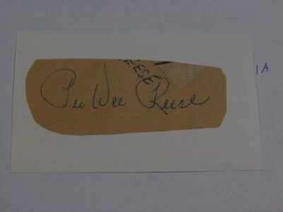 Pee Wee Reese Autographed Cut on Index Card 2 - Image 1 of 2