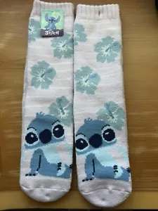 DISNEY STITCH FUZZY SLIPPER SOCKS SHOE SIZE 4-10 NWT - TWO PAIRS! - Picture 1 of 6