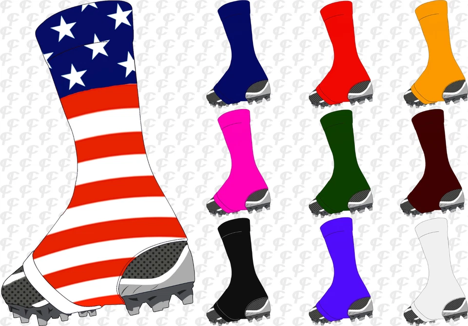 TCK Razur Football Soccer Elastic Spats Sock Wrap Lace Cleat Cover, Adult Youth