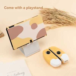 Protective Case for Nintendo Switch OLED JoJo Cat Yellow Ergonomic Design Hard - Picture 1 of 13