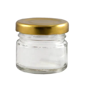 Mini Glass Jam Jars 30ml Jar with Lids Wedding Favour Sample Portion Pot Honey - Picture 1 of 9