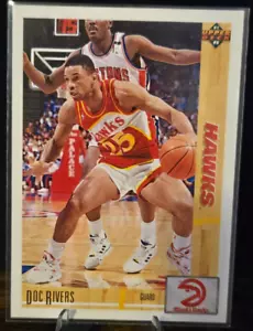 Upper Deck - 1991 - Doc Rivers - #46 Atlanta Hawks - Card - Picture 1 of 2
