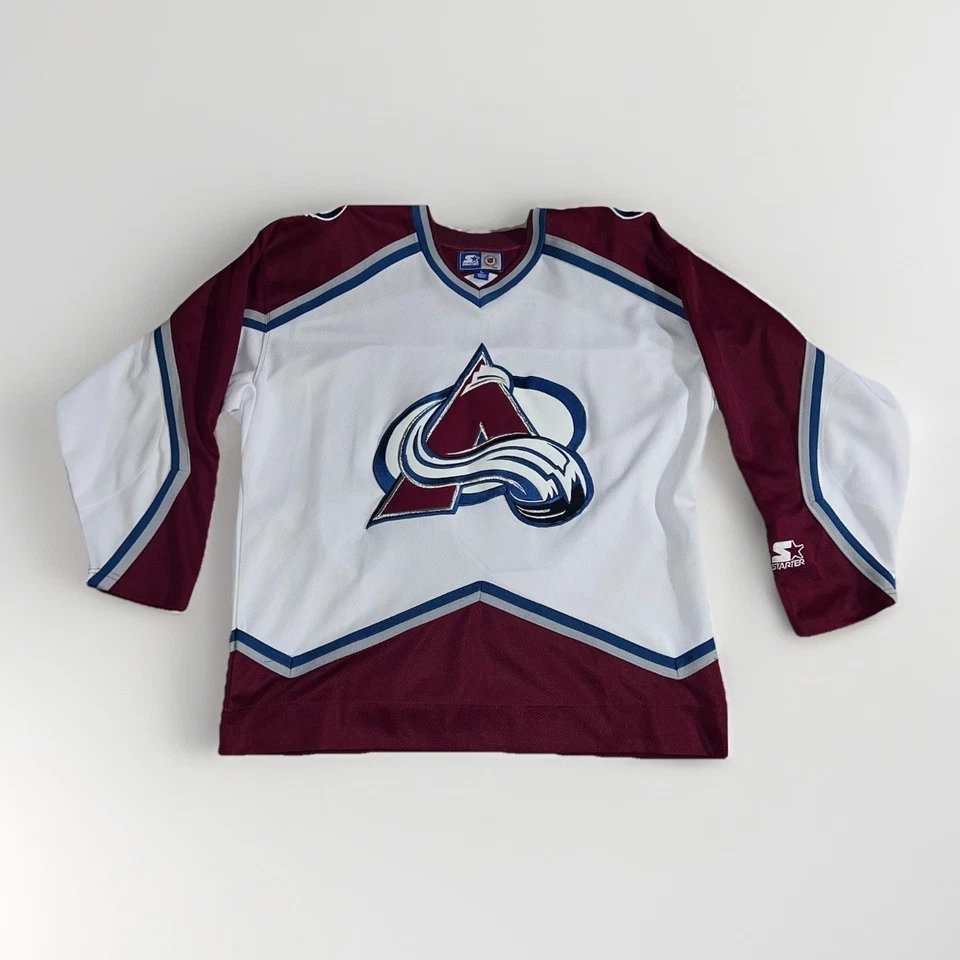 Camiseta deportiva de hockey vintage de los 90 Patrick Roy #33 Colorado Avalanche NHL - talla L Foto 1 de 4