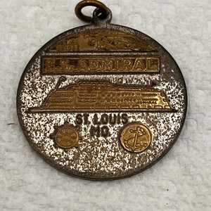 Llavero token recuerdo buena suerte vintage S. S. Admiral St. Louis Missouri FOB - Imagen 1 de 3