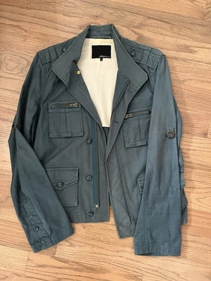 男式小号复古 3.1 PHILLIP LIM 绿色棉夹克 — 第 1/4 张图片