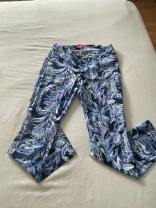 Lilly Pulitzer Kelly skinny pants High tide cotton summer beach Sz 6 - Picture 1 of 5