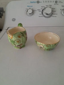 Royal Winton Grimwades Primrose azúcar verde y crema - Imagen 1 de 10