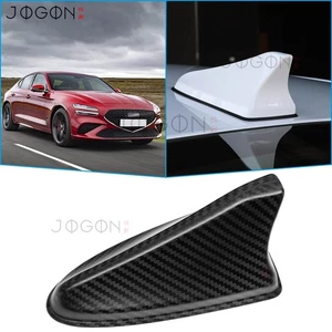 Matte Carbon For Genesis G70 Prestige 2019+ Shark Fin Roof Antenna Aerial Cover - Picture 1 of 12