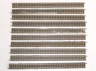 FLEISCHMANN PICCOLO N, 1/160, REF. 9100 LOT 10 RAILS DROIT A BALLAST, L=222mm - Photo 1/3