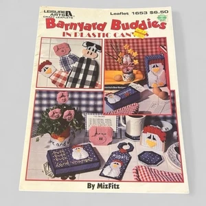 Vintage Barnyard buddies farm themed craft pattern idea book leisure arts - Picture 1 of 8