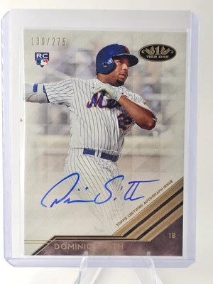 2018 Topps Dominic Smith RC Rookie Auto/275 New York Mets/New York Yankees  Foto 1 de 2