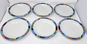 Rosenthal Germany Barbara Brenner Scenario Metropol Soup Bowls 9" - Set of 6 - Picture 1 of 4