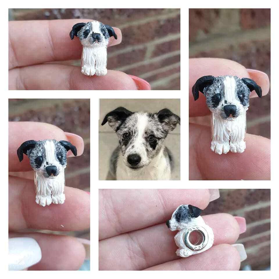 MINI CÃO personalizado para animais de estimação joias presente pingente pulseira miçangas PÁSCOA PERSONALIZADO - Imagem 1 de 4