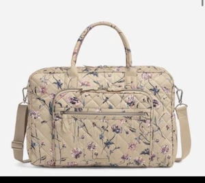 Vera Bradley Iconic Grand Weekender Lay Flat Travel Bag Strawflowers Cotton - Picture 1 of 8