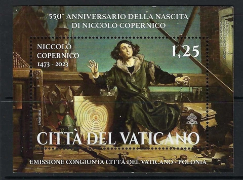 2023 Vatican City:   550th Anniv. of the Birth of Nicolaus Copernicus sheet MNH Cover