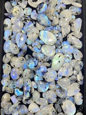 Natural  Tourmaline Moonstone Mix Shape Cabochon Loose Gemstone Wholesale Lot - Image 1 of 3