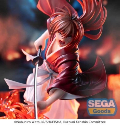RUROUNI KENSHIN SAMURAI VAGABONDO STATUA KENSHIN HIMURA SEGA LUMINASTA 15CM NEW - Immagine 1 di 4