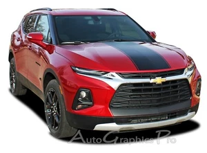 2019-2024 Chevy Blazer Hood Decals HOT STREAK Hood Stripes Vinyl Graphics Kit - Picture 1 of 6