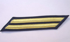 USCG SERVICE HASHMARKS - 8 YEARS SERVICE GOLD ON BLUE MATERIAL E1-E6 NEW - Picture 1 of 1