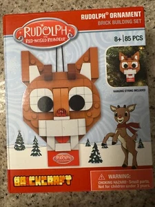 BRICKCRAFT RUDOLPH THE RED-NOSED REINDEER/ RUDOLPH ORNAMENT BUILDING SET-85 PCS - Picture 1 of 1