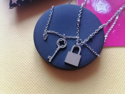 COLLANA acciaio SAN VALENTINO doppio filo lucchetto chiave *StarRose Bijoux*