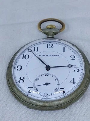  TAVANNES Antique Pocket Watch Co Hand Winding swiss Made working  Foto 1 de 4