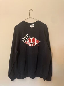 Sudadera Vintage Bye Bye Birdie Negra Manga Larga Estampado Raglán Talla XL - Imagen 1 de 4