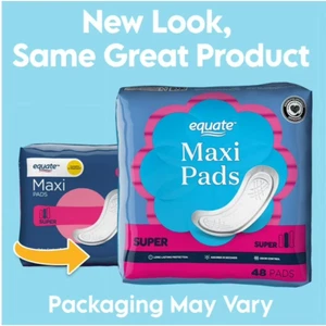 Equate Maxi Pads, Super (48 Count) - Picture 1 of 5