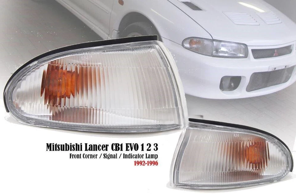 Front Clear Signal Corner Light Lamp Fit For Mitsubishi Lancer CC EVO 123 92-95 — 第 1/4 张图片