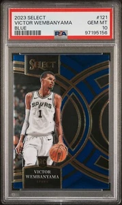2023 Select Premier Level Victor Wembanyama Blue Rookie Card 💎 PSA Gem Mint 10 - Picture 1 of 3