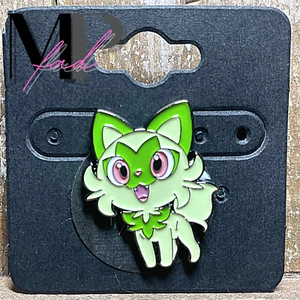 Broche coleccionable Pokemon esmalte suave solapa negro embrague Sprigatito - Imagen 1 de 4