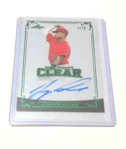 2018 Leaf Trinity JORDYN ADAMS CLEAR AUTO CARD /10 - Picture 1 of 2