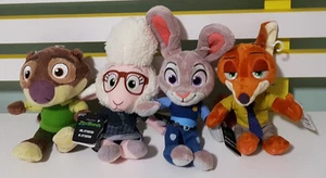 Juguetes de peluche Zootopia Disney con etiquetas - Nick Wilde Judy Hopps nutria oveja! 4 juguetes - Imagen 1 de 2
