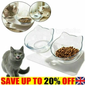 Anti-Vomiting Orthopedic Pet Bowl Non-slip Tilt Pet Cat Dog Food Water Feeder UK - Picture 1 of 11