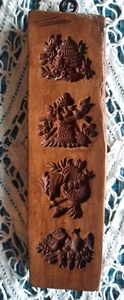 NEW Springerle Gingerbread Butter Cookie Stamp Press Mold - 4 BIRD NATURE PRINTS - Picture 1 of 12