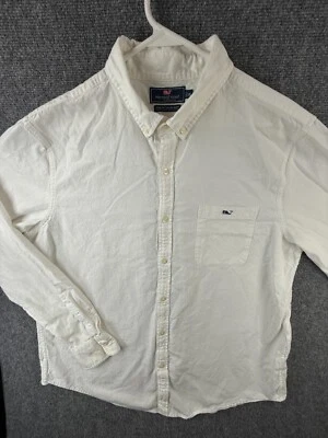 Vineyard Vines XL Cotton Tencel Spandex Slim Fit Tucker Shirt Button Up White ** - Image 1 of 4