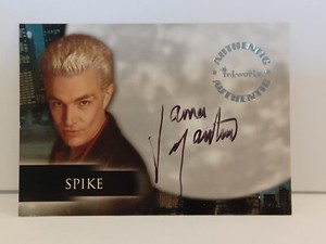 2000 Inkworks Angel SPIKE JAMES MARSTERS SIGNED A5 Autograph Card AA