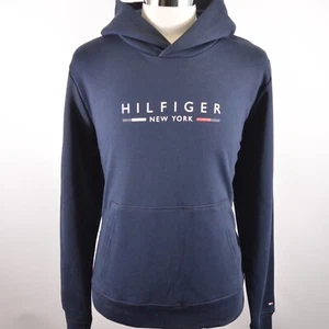 Men's Tommy Hilfiger Dark Navy Blue New York Hoodie XXL RRP £90 - Picture 1 of 6