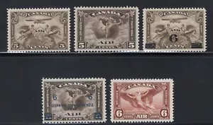1928-35 Canada. UNI/SC#C1-C5. SG#. Mint, Never/Lightly Hinged, VF. - Picture 1 of 2
